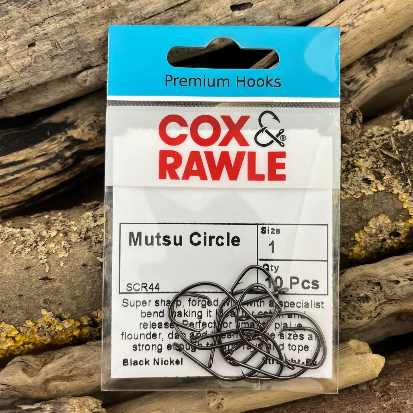 Cox & Rawle Mutsu Circle Hook for Dongle Rigs and Bass, Pollack, Cod, Smoothhound and Tope SPRITE Fishing