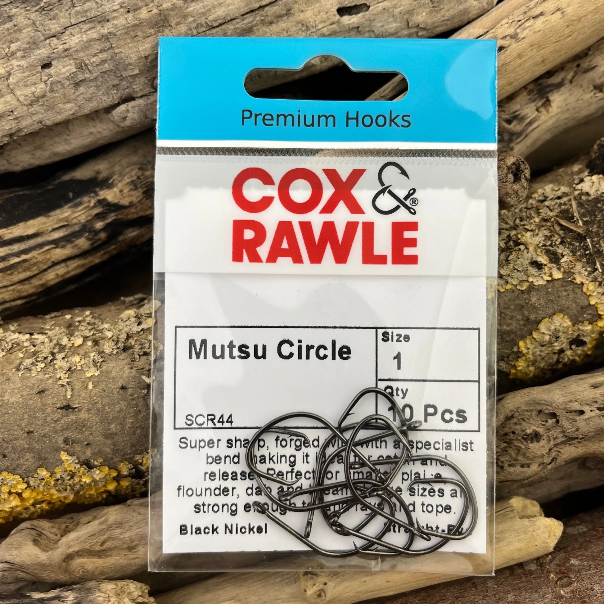 Cox & Rawle Mutsu Circle Hook for Dongle Rigs and Bass, Pollack, Cod, Smoothhound and Tope SPRITE Fishing