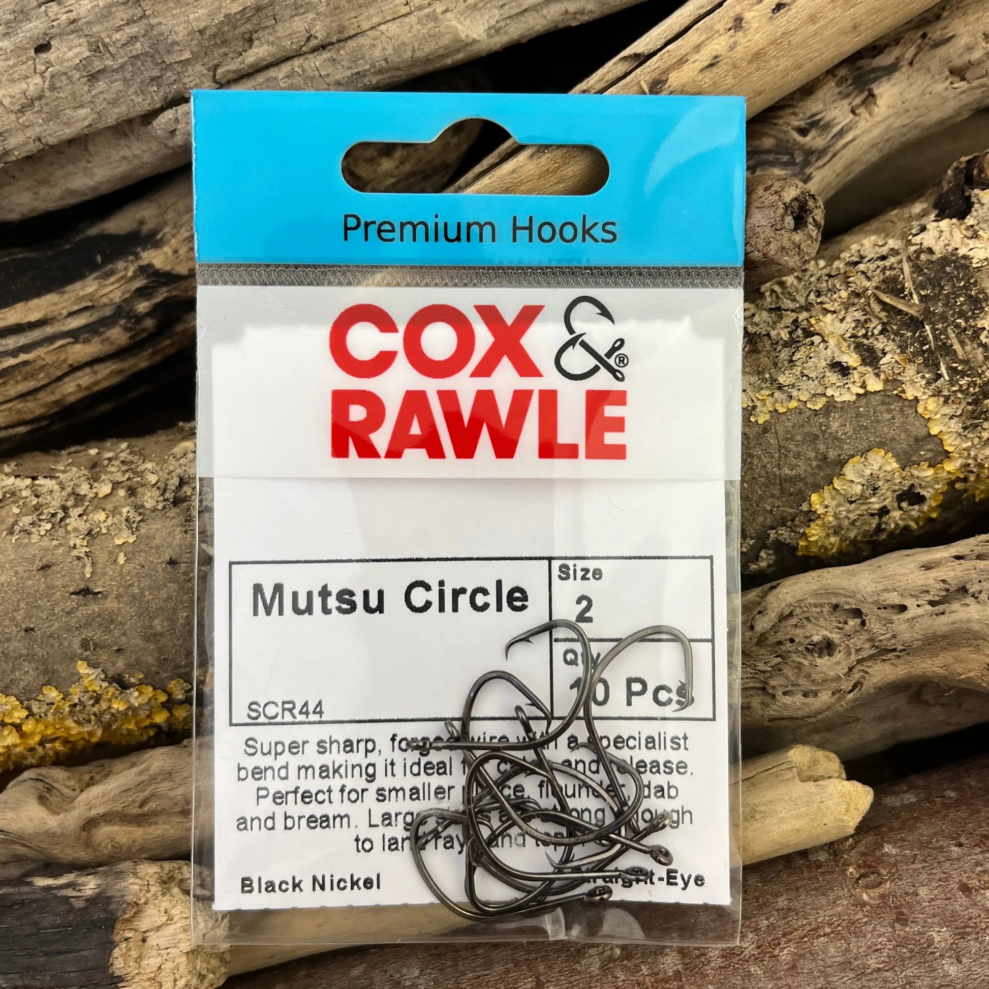 Cox & Rawle Mutsu Circle Hook for Dongle Rigs and Bass, Pollack, Cod, Smoothhound and Tope SPRITE Fishing