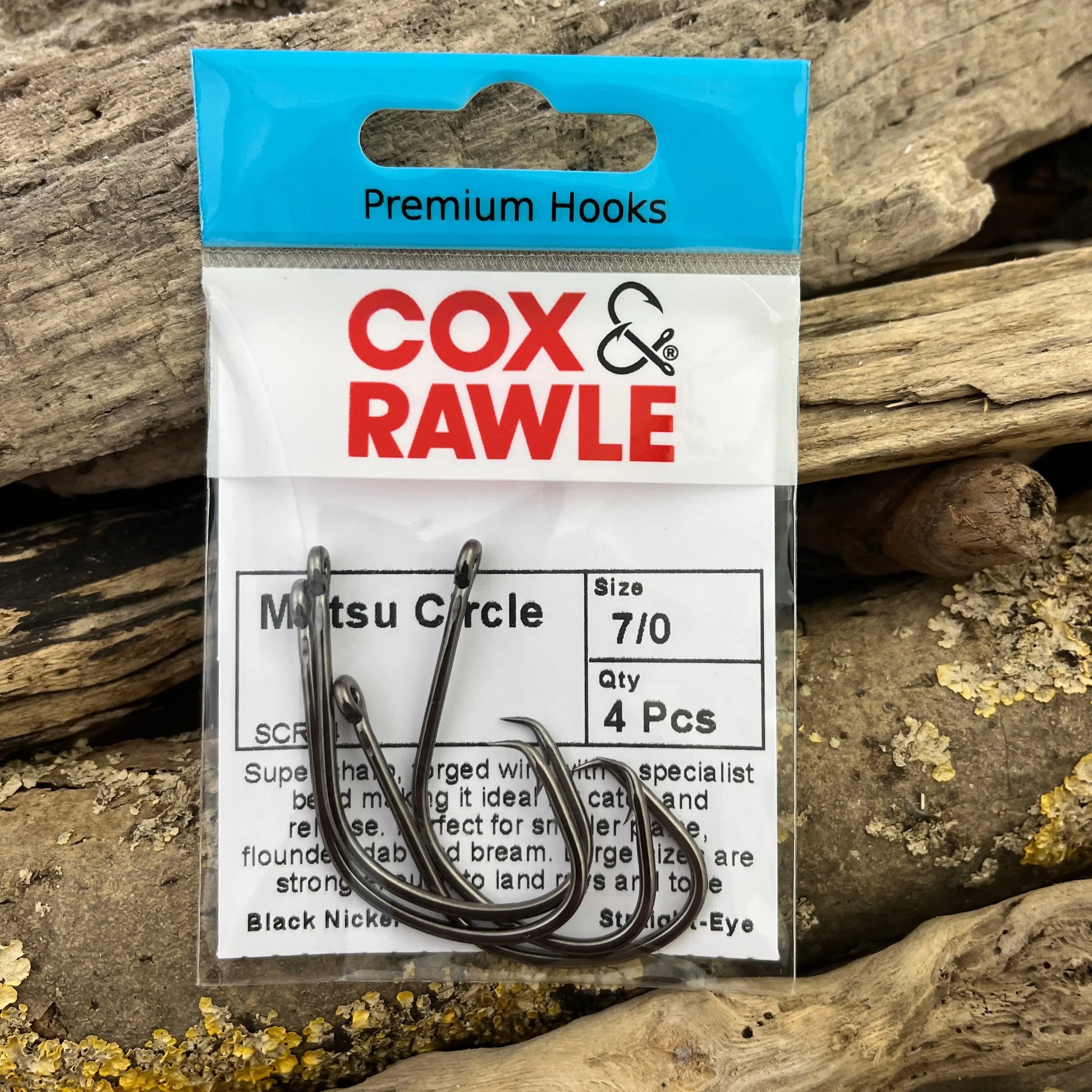 Cox & Rawle Mutsu Circle Hook for Dongle Rigs and Bass, Pollack, Cod, Smoothhound and Tope SPRITE Fishing