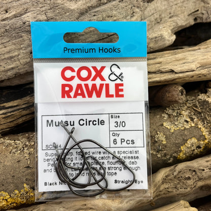 Cox & Rawle Mutsu Circle Hook for Dongle Rigs and Bass, Pollack, Cod, Smoothhound and Tope SPRITE Fishing