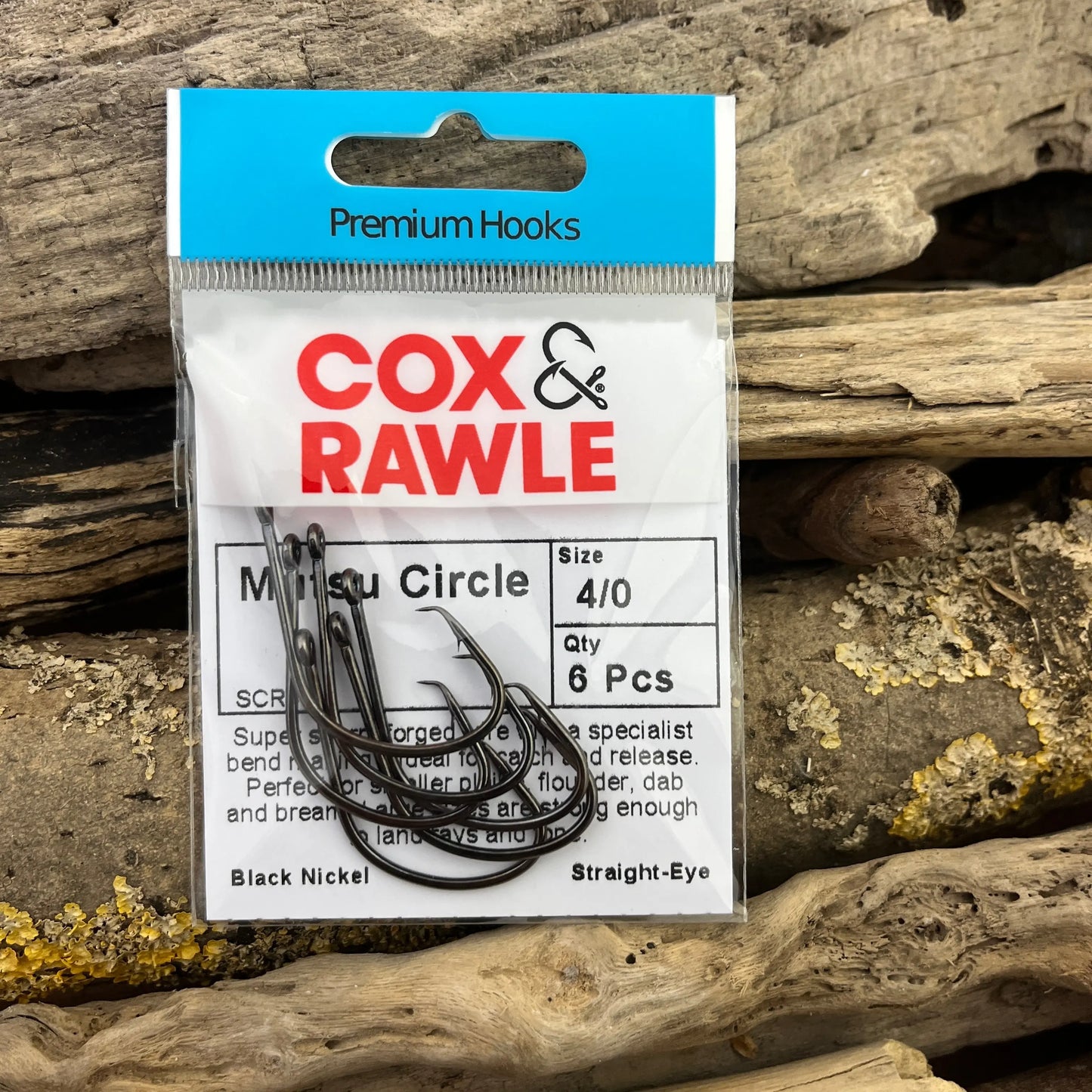 Cox & Rawle Mutsu Circle Hook for Dongle Rigs and Bass, Pollack, Cod, Smoothhound and Tope SPRITE Fishing