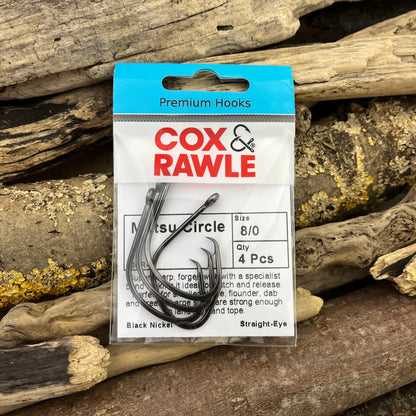 Cox & Rawle Mutsu Circle Hook for Dongle Rigs and Bass, Pollack, Cod, Smoothhound and Tope SPRITE Fishing