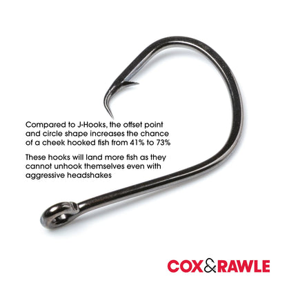 Cox & Rawle Mutsu Circle Hook for Dongle Rigs and Bass, Pollack, Cod, Smoothhound and Tope SPRITE Fishing