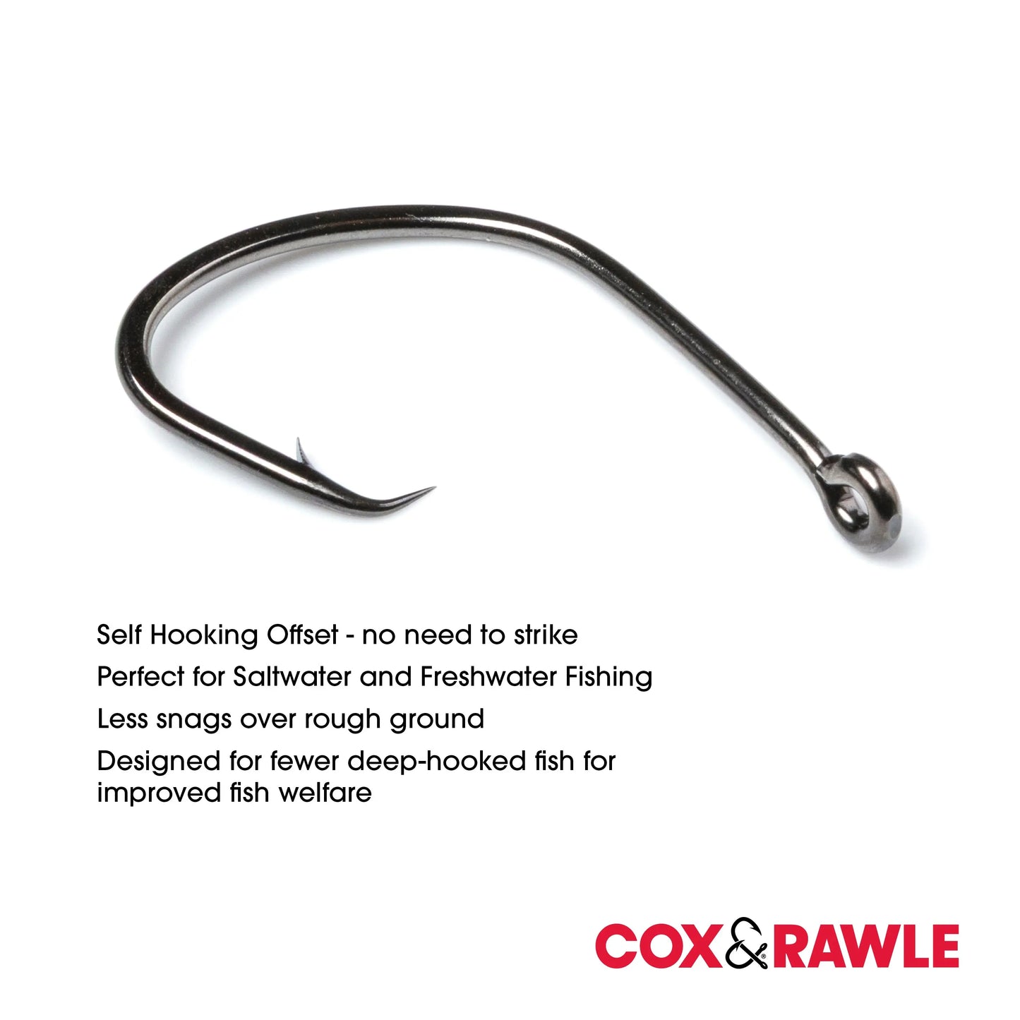 Cox & Rawle Mutsu Circle Hook for Dongle Rigs and Bass, Pollack, Cod, Smoothhound and Tope SPRITE Fishing