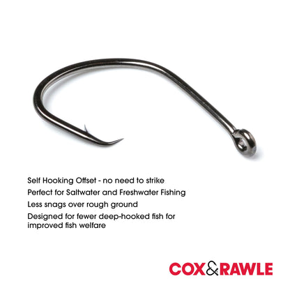 Cox & Rawle Mutsu Circle Hook for Dongle Rigs and Bass, Pollack, Cod, Smoothhound and Tope SPRITE Fishing