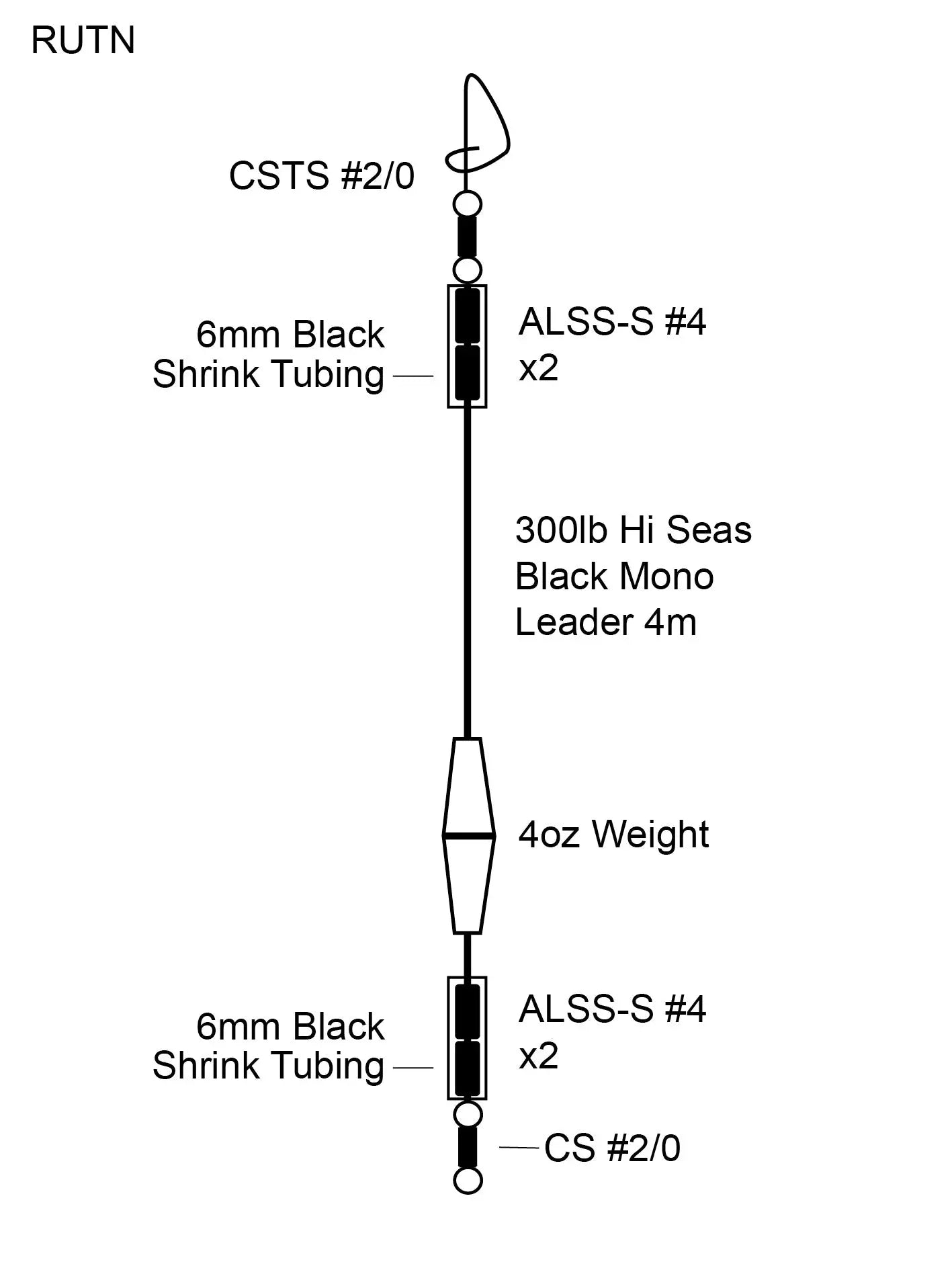 Cox & Rawle Nylon Rubbing Trace 300lb SPRITE Fishing