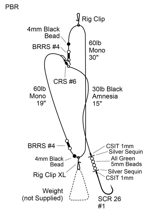 Cox & Rawle Plaice Beach Rig (1-Hook Dropper Rig) SPRITE Fishing