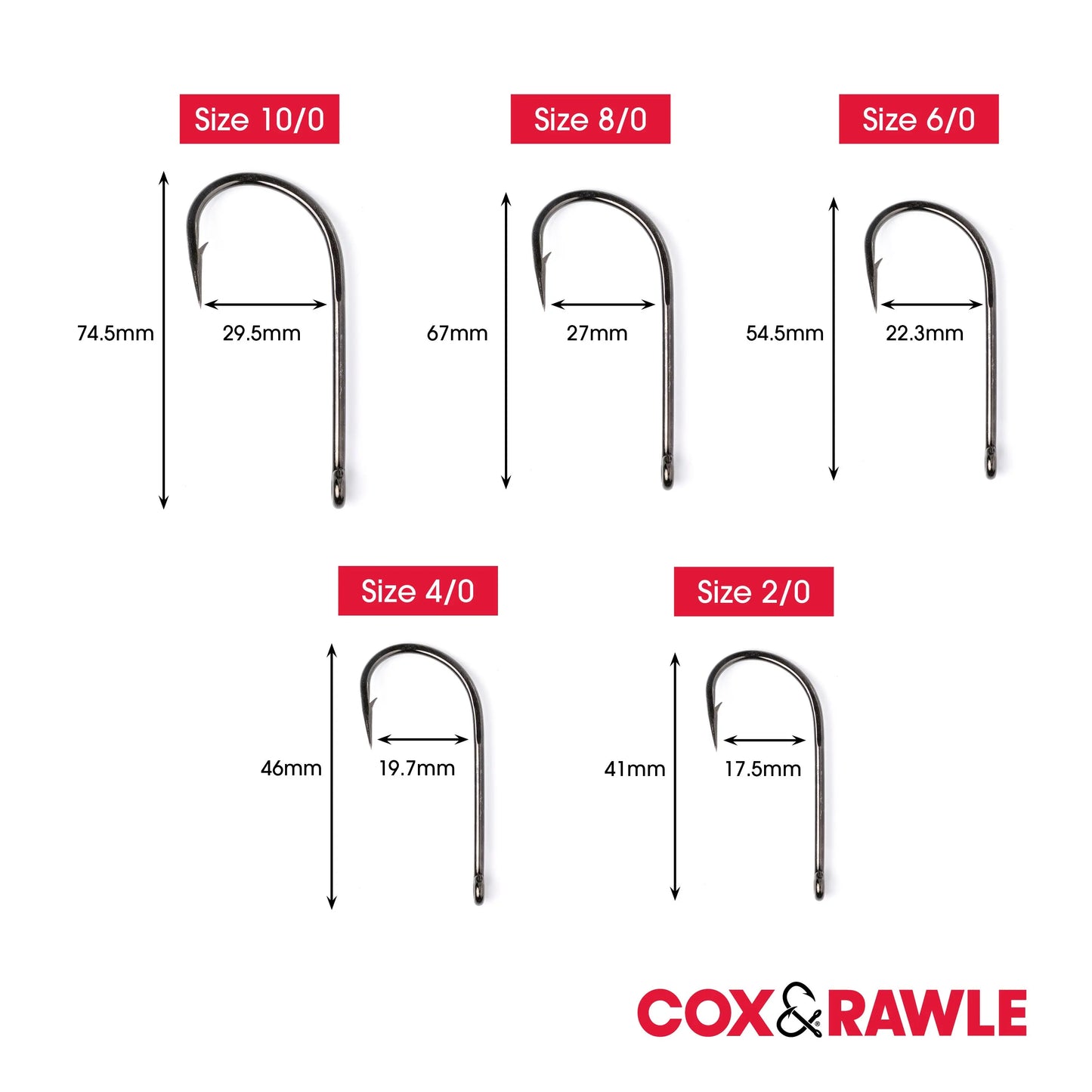Cox & Rawle SCR25 Meat Hooks for Conger, Skate and Rays, Shark, Tope and Smoothhound SPRITE Fishing