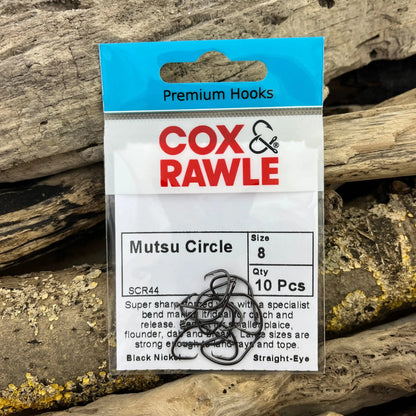 Cox & Rawle Mutsu Circle Hook for Dongle Rigs and Bass, Pollack, Cod, Smoothhound and Tope SPRITE Fishing