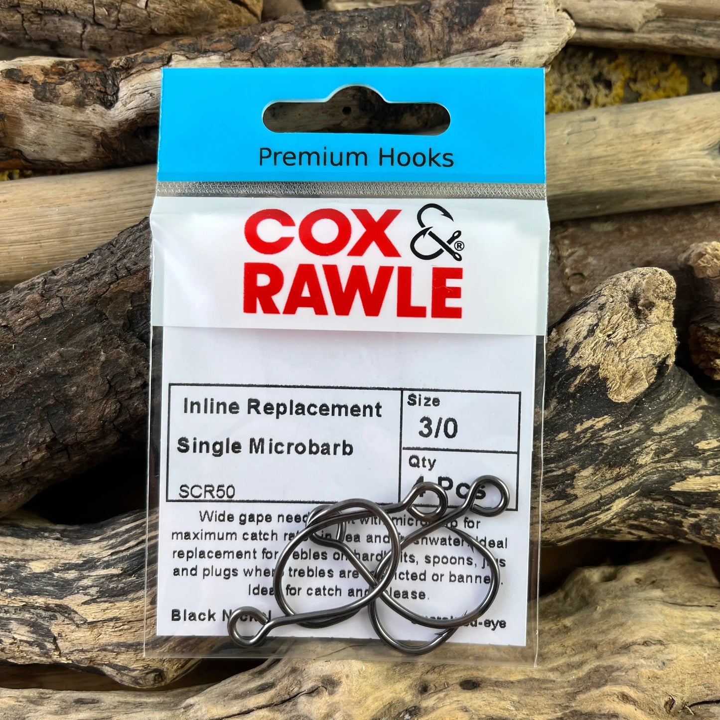 Cox & Rawle SCR50 Lure Replacement Single Hook for all Lures and Hardbaits when replacing trebles SPRITE Fishing