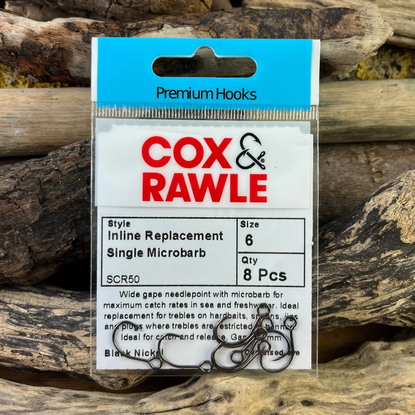 Cox & Rawle SCR50 Lure Replacement Single Hook for all Lures and Hardbaits when replacing trebles SPRITE Fishing