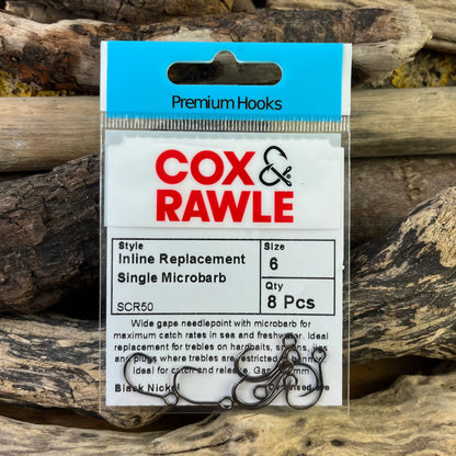 Cox & Rawle SCR50 Lure Replacement Single Hook for all Lures and Hardbaits when replacing trebles SPRITE Fishing