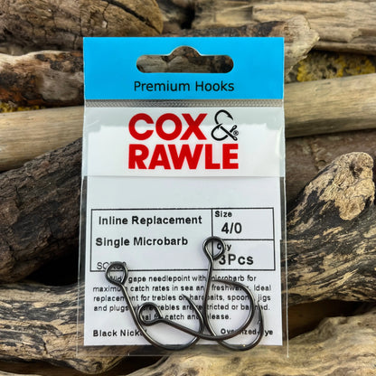 Cox & Rawle SCR50 Lure Replacement Single Hook for all Lures and Hardbaits when replacing trebles SPRITE Fishing