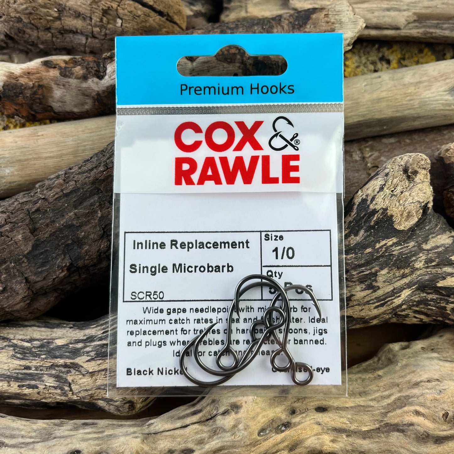 Cox & Rawle SCR50 Lure Replacement Single Hook for all Lures and Hardbaits when replacing trebles SPRITE Fishing