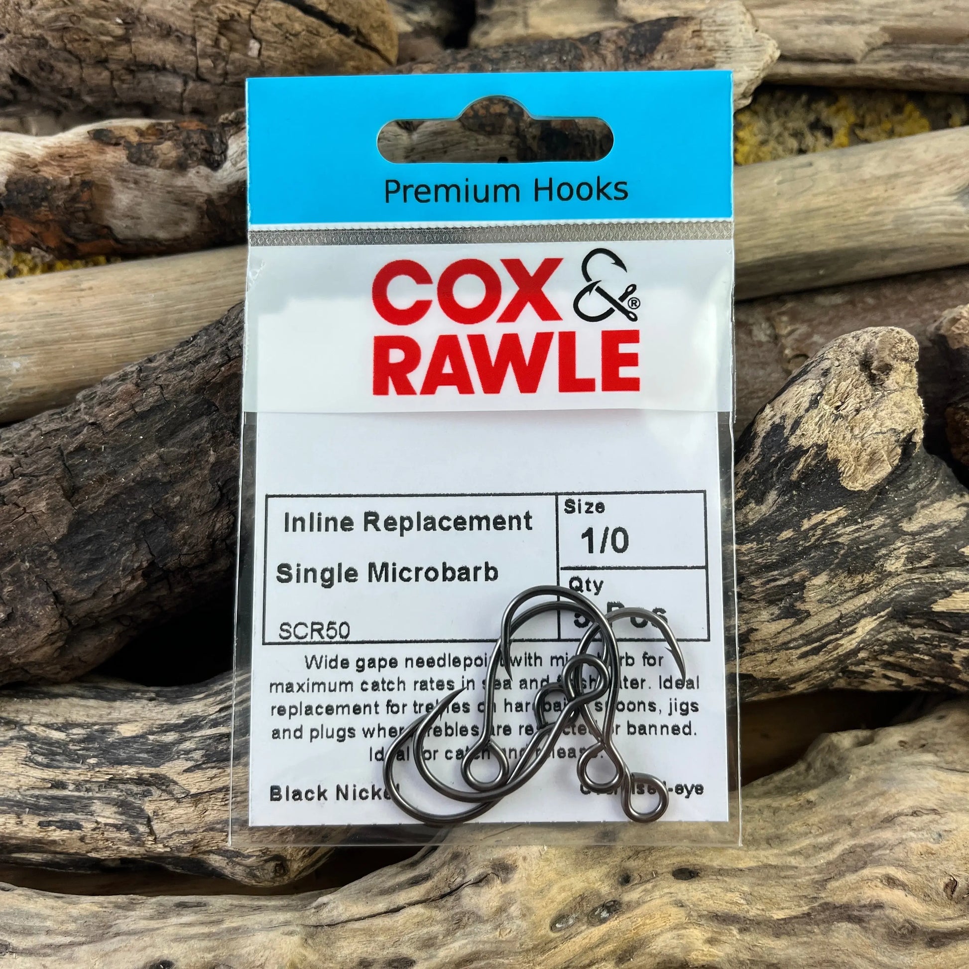 Cox & Rawle SCR50 Lure Replacement Single Hook for all Lures and Hardbaits when replacing trebles SPRITE Fishing