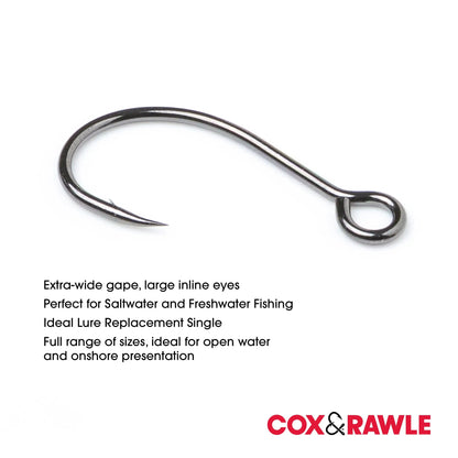 Cox & Rawle Barbless Lure Replacement Single Hook SPRITE Fishing