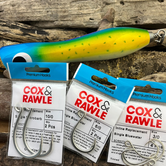 Cox & Rawle SCR50TN Bluewater Lure Replacement Single Hook SPRITE Fishing