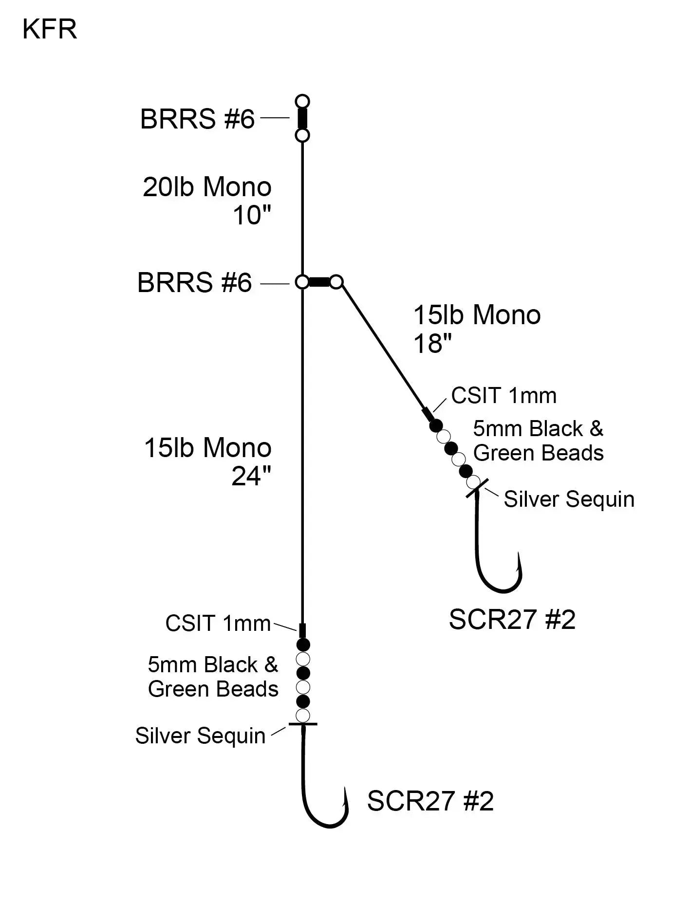 Cox & Rawle Kayak Flattie Rig SPRITE Fishing