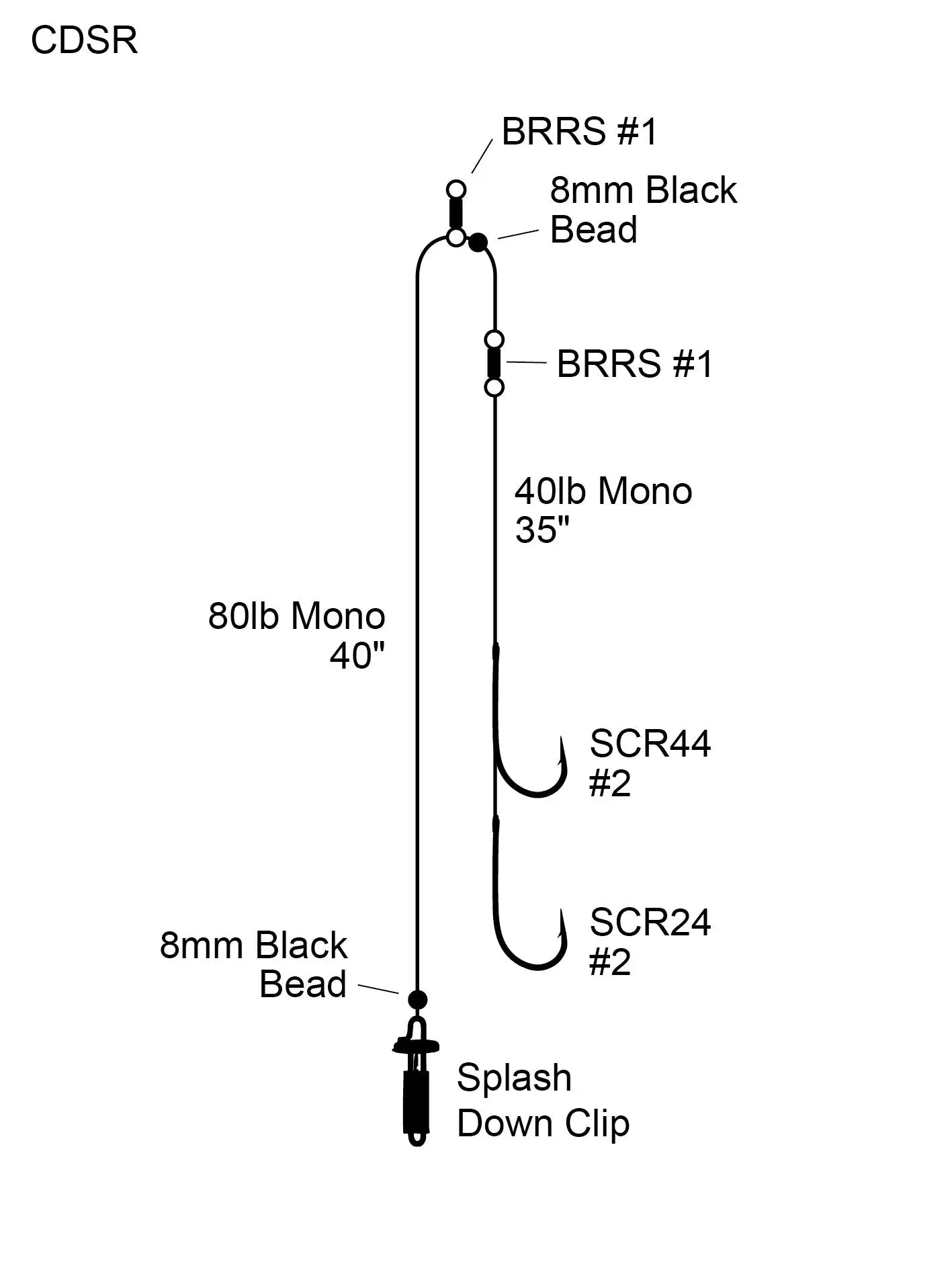 Cox & Rawle Smooth Hound Rig (Specialist Clipped-Down Rig) SPRITE Fishing
