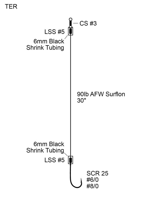 Cox & Rawle Tope Rig Mono (Long Rough Ground Rig) SPRITE Fishing