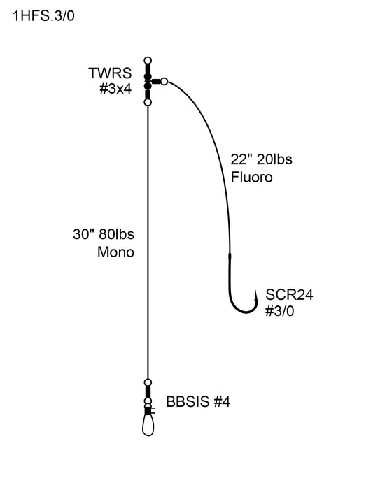 Cox & Rawle Specialist 1-Hook Flapper (Short Shank) Rig