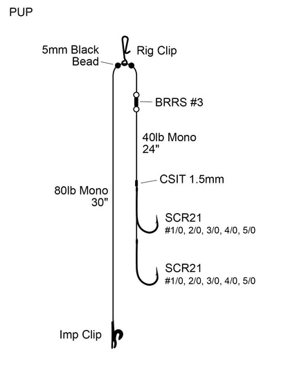 Cox & Rawle PUP Bass / Codling Rig (Pulley Pennel Rig) SPRITE Fishing