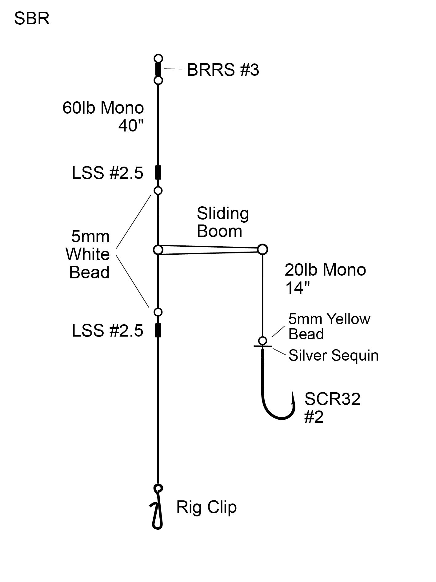 Cox & Rawle Sliding Bream Rig (Sliding Boom Rig)