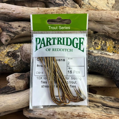 Partridge CS15 Carrie Stevens 10X Long Streamer Hook SPRITE Fishing