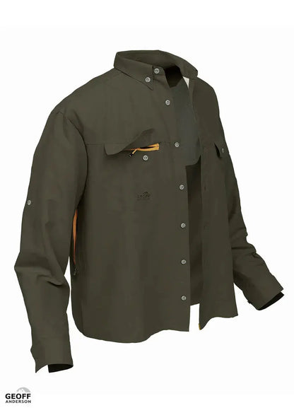 Geoff Anderson Polybrush2 Guide Shirt - Green SPRITE Fishing