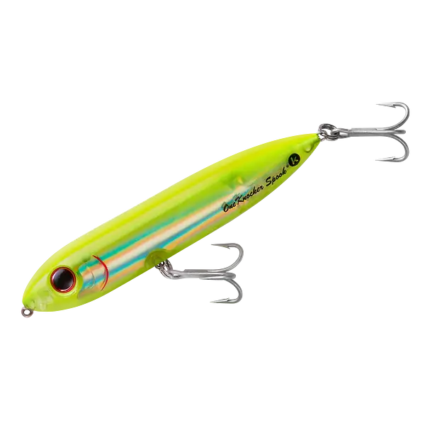 Heddon One Knocker Spook Chartreuse Silver - SPRITE Fishing
