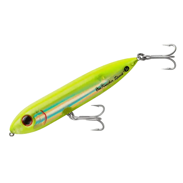 Heddon One Knocker Spook Chartreuse Silver - SPRITE Fishing