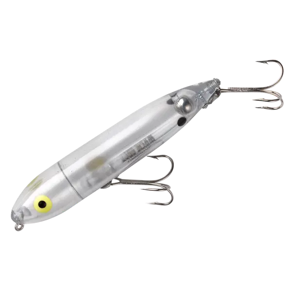 Heddon Zara Spook Top Water Lure - Clear for Sea Bass and Predators SPRITE Fishing