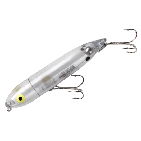 Heddon Zara Spook Top Water Lure - Clear for Sea Bass and Predators SPRITE Fishing