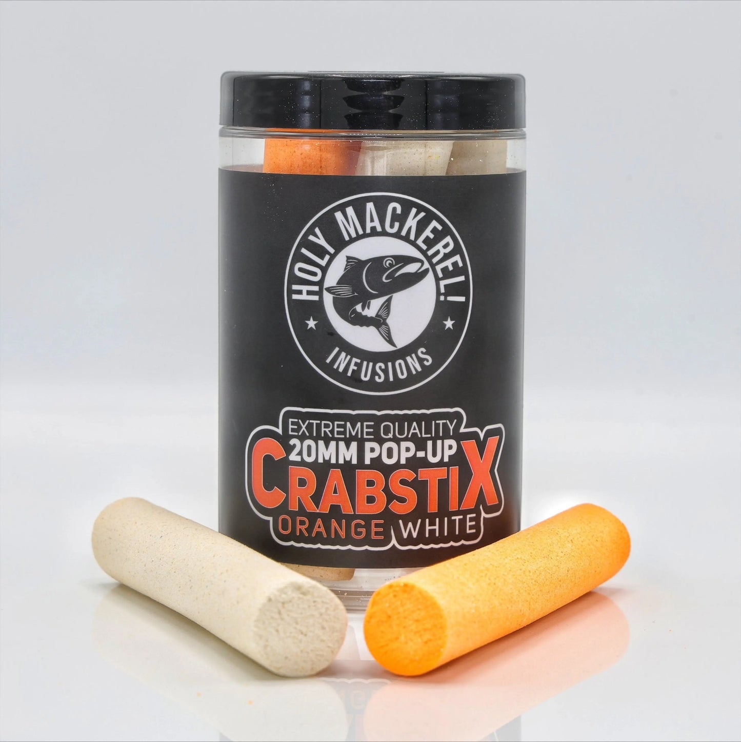 Holy Mackerel Infusions CrabstiX - 20mm Orange / White SPRITE Fishing