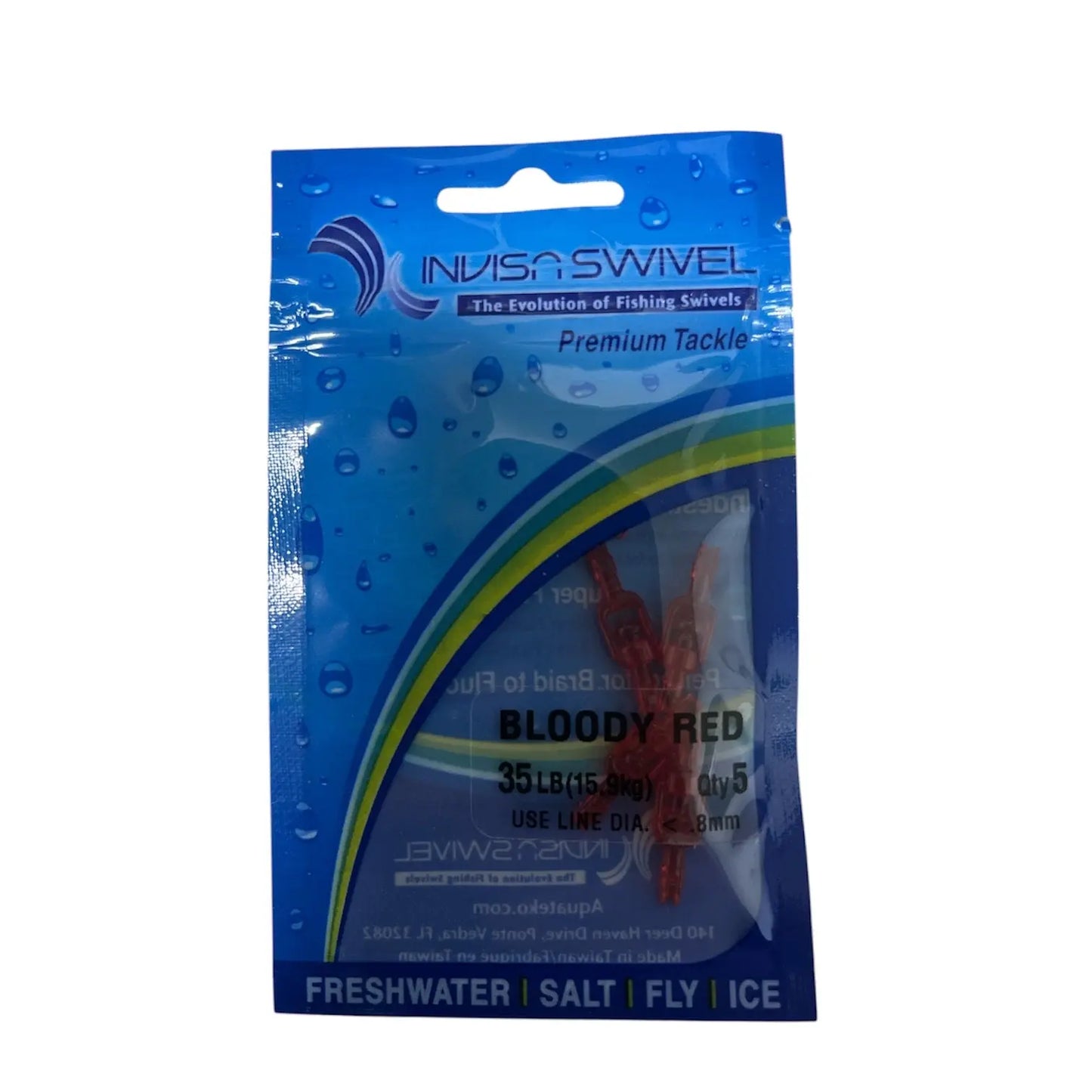 InvisaSwivel Fluorocarbon Swivel - Blood Red SPRITE Fishing