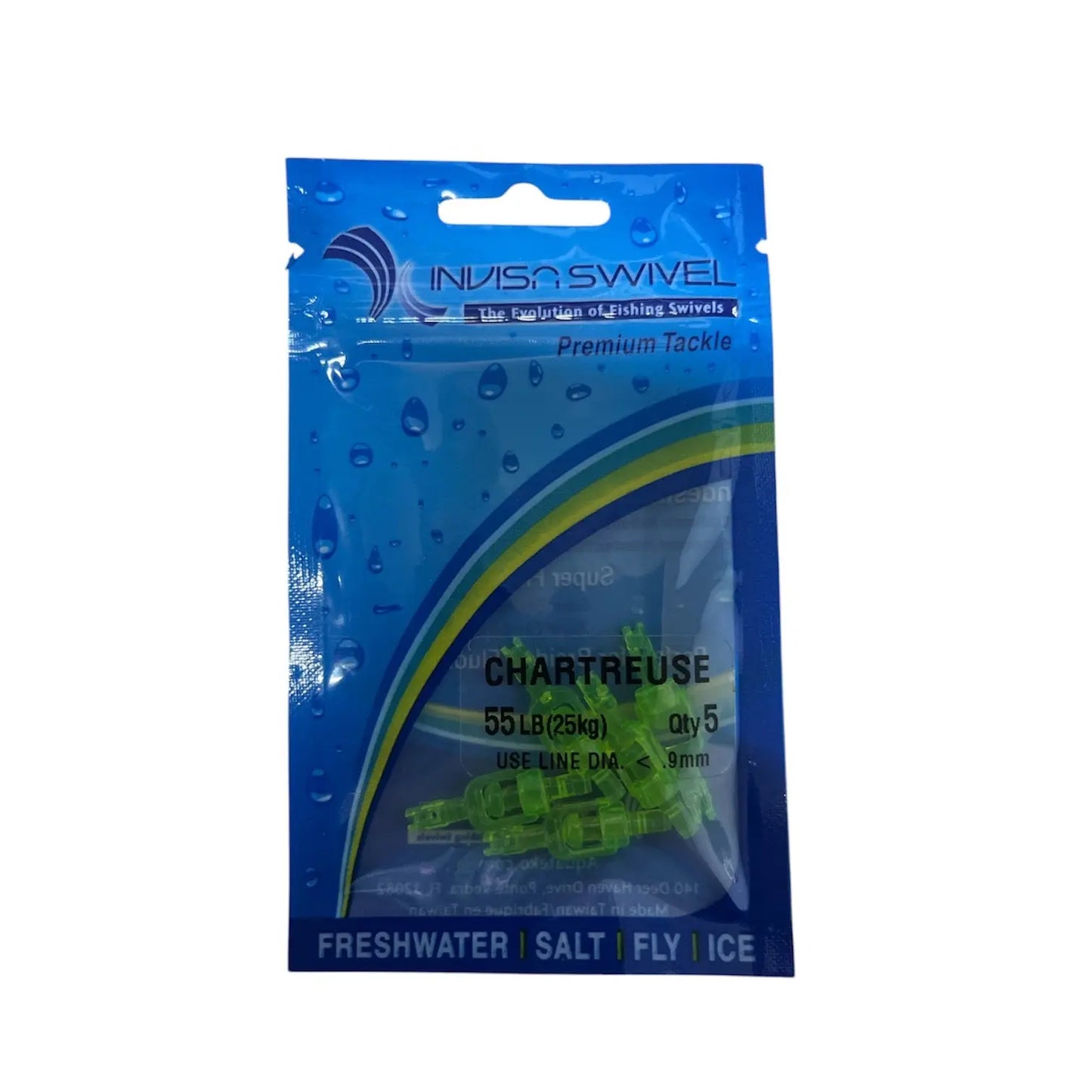 InvisaSwivel Fluorocarbon Swivels - Chartreuse SPRITE Fishing