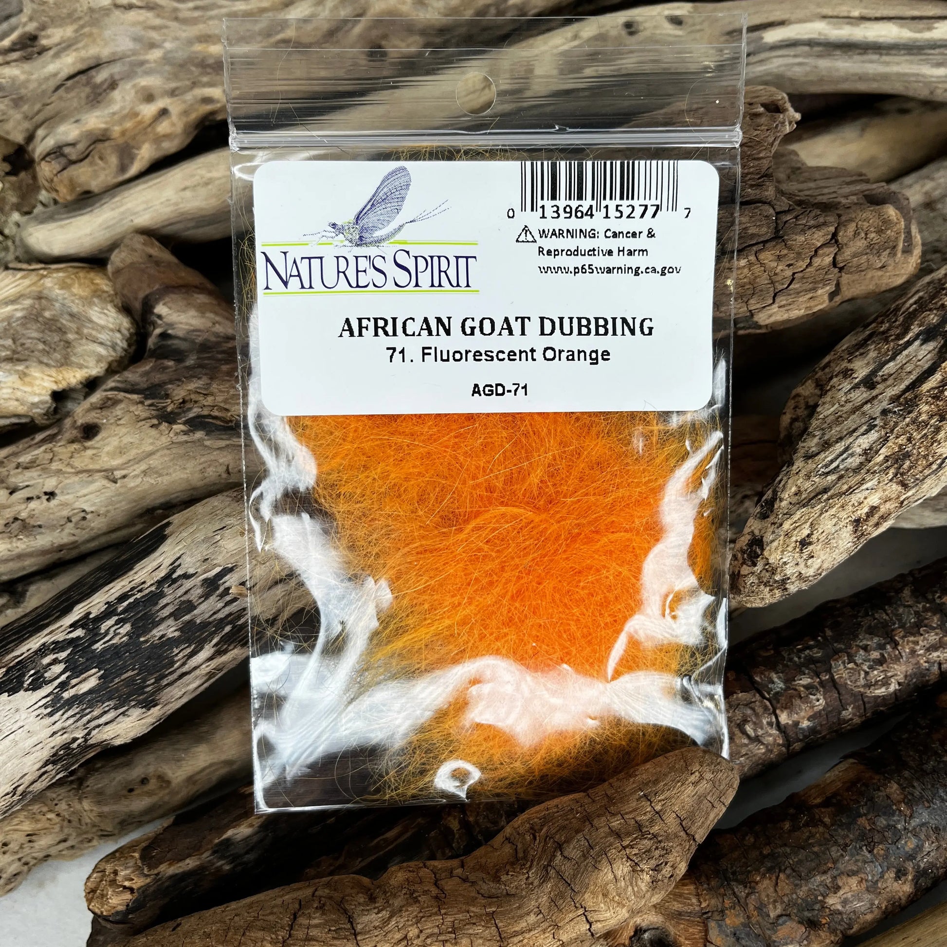 Nature's Spirit African Goat Dubbing 71 Fluorescent Orange - Sprite-Fishing