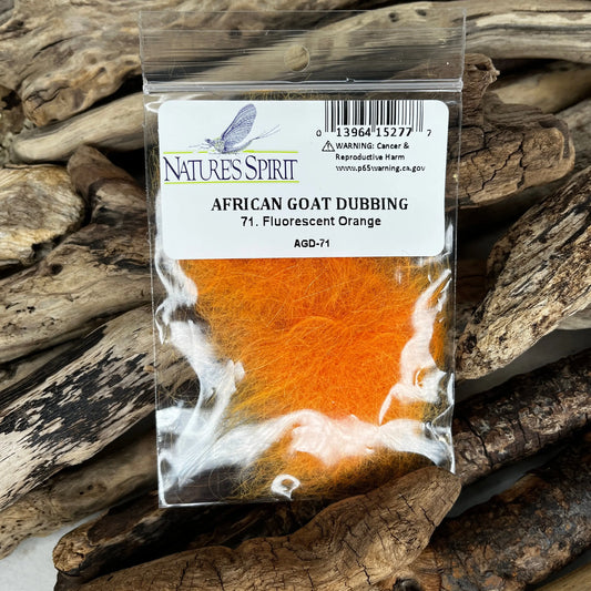 Nature's Spirit African Goat Dubbing 71 Fluorescent Orange - Sprite-Fishing