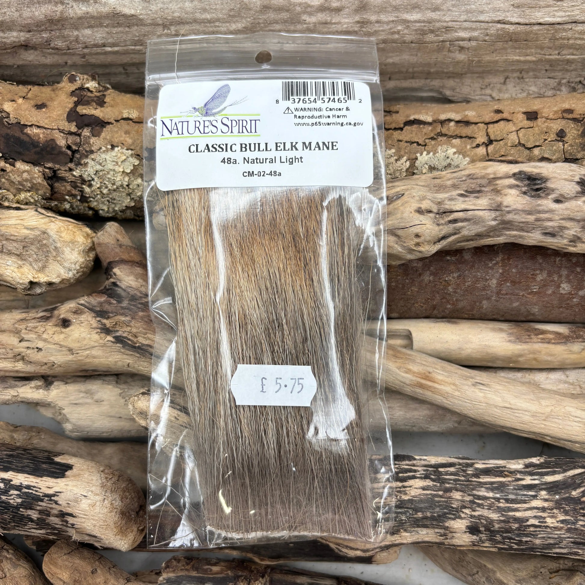 Nature's Spirit Classic Bull Elk Mane Natural Light - Sprite Fishing