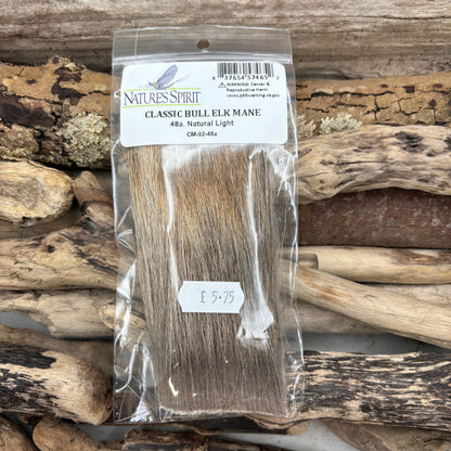 Nature's Spirit Classic Bull Elk Mane Natural Light - Sprite Fishing
