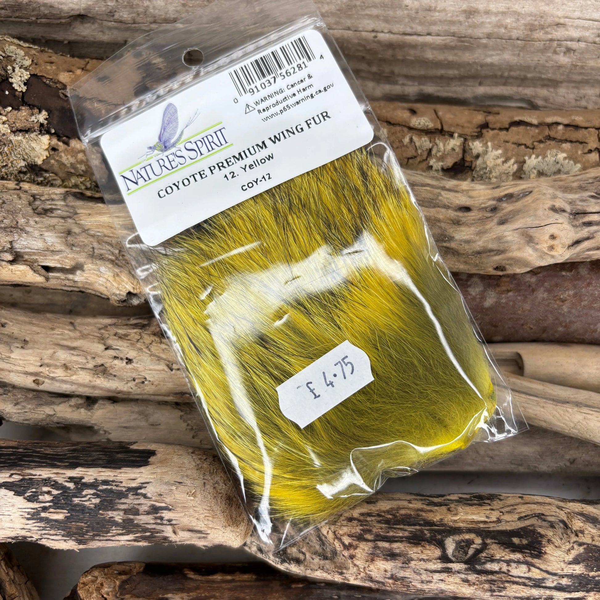 Nature's Spirit Coyote Premium Wing Fur Yellow - Sprite Fishing