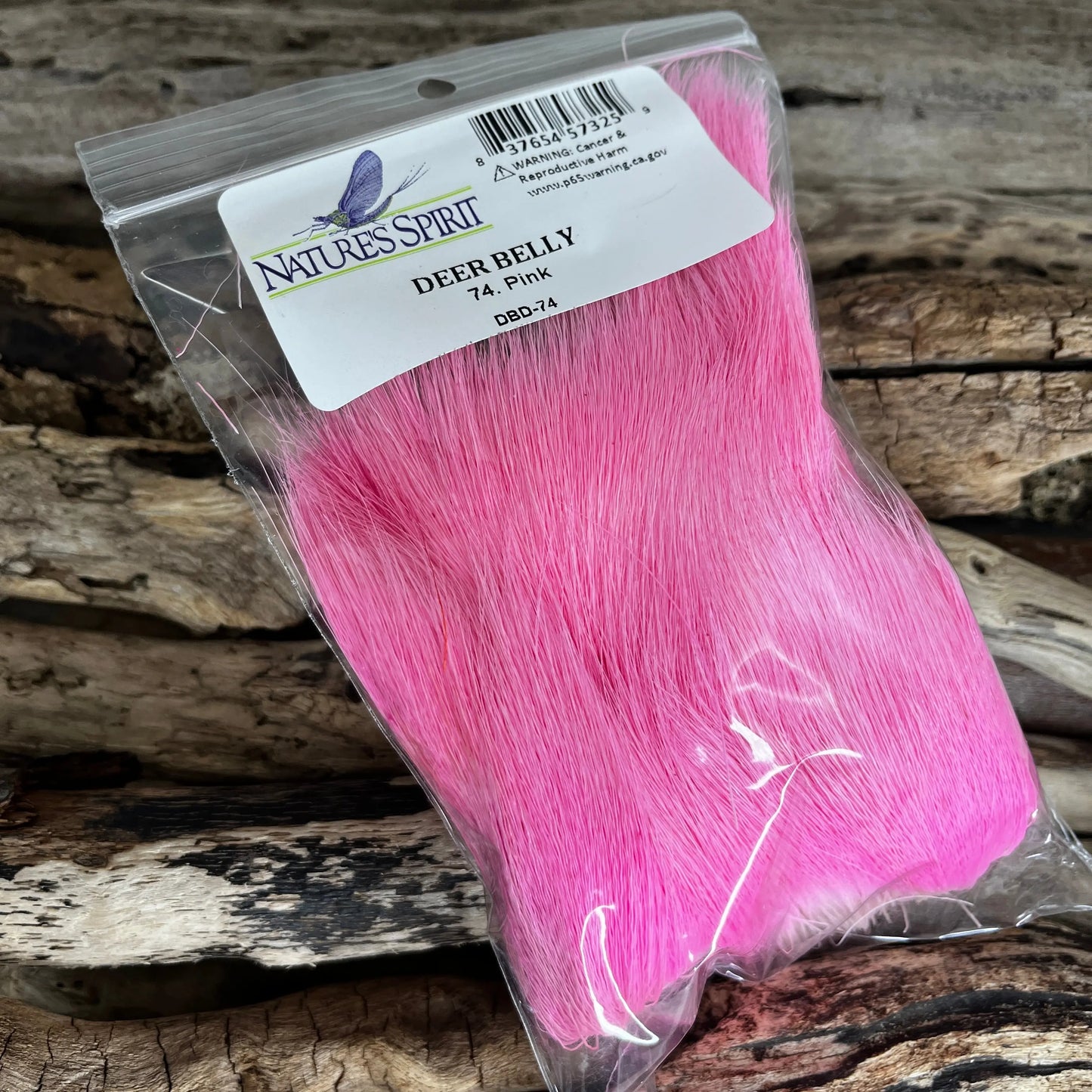 Nature's Spirit Deer Belly Hair 74 Pink - Sprite Fishing