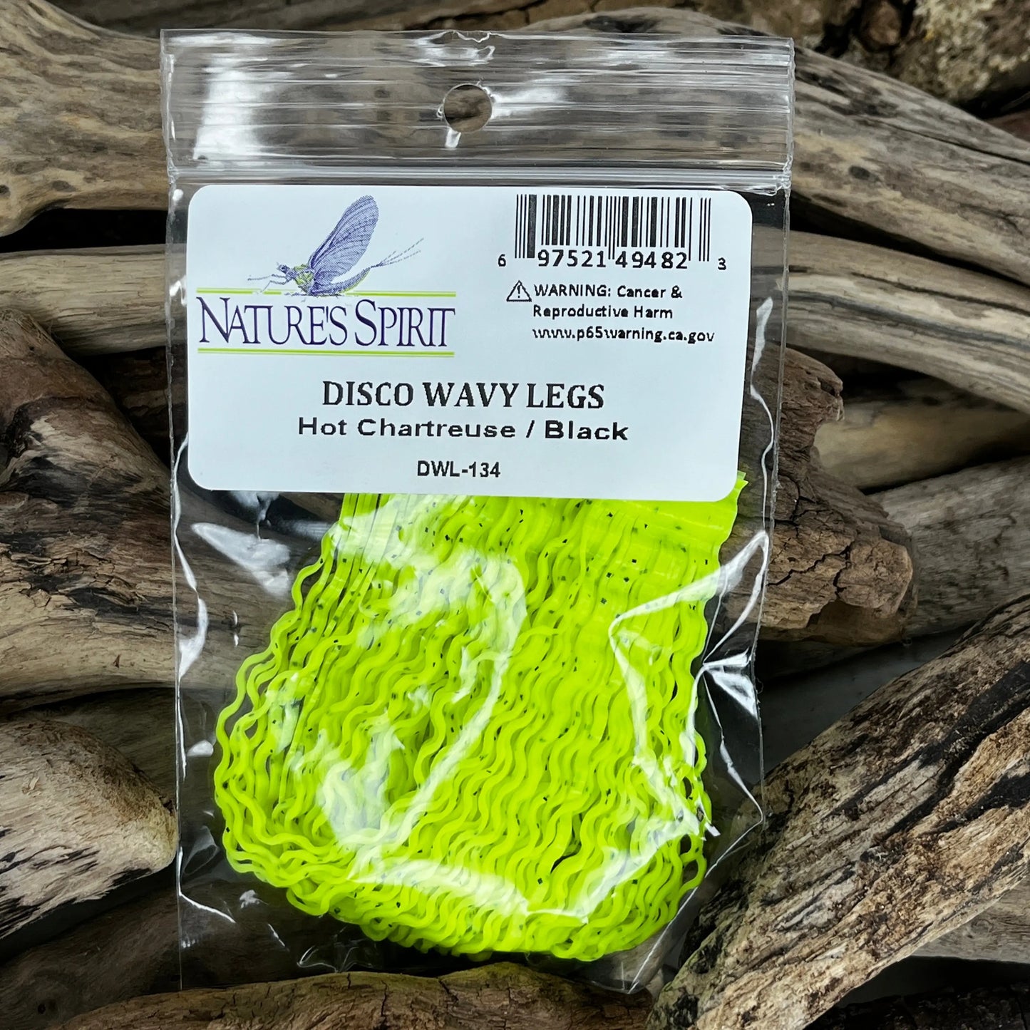 Nature's Spirit Disco Wavy Legs 134 Hot Chartreuse-Black-Sprite Fishing