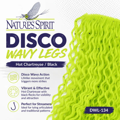 Nature's Spirit Disco Wavy Legs | Premium Fly Tying Material