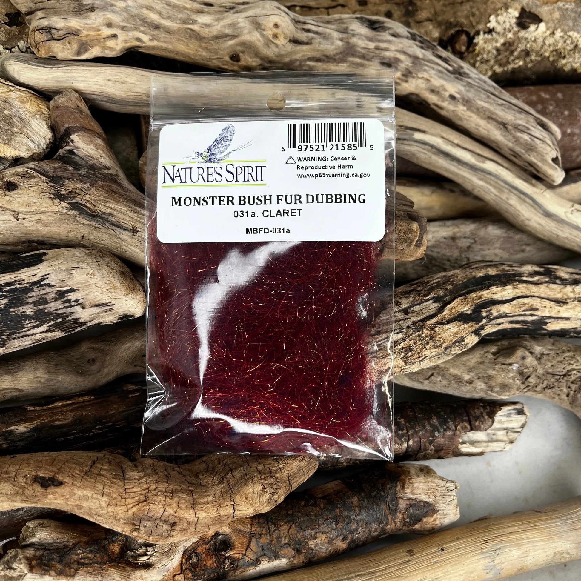 Nature's-Spirit-Monster-Bush-Fur-Dubbing-31A-Claret-Sprite-Fishing