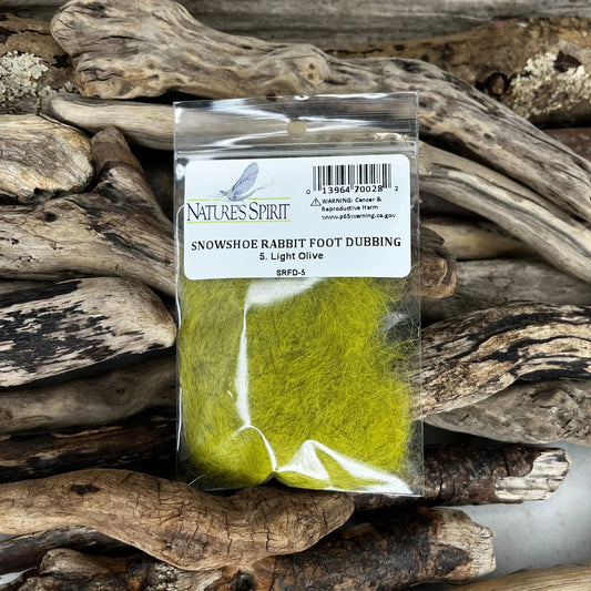 Nature's-Spirit-Snowshoe-Rabbit-Foot-Dubbing-05-Light-Olive-Sprite-Fishing