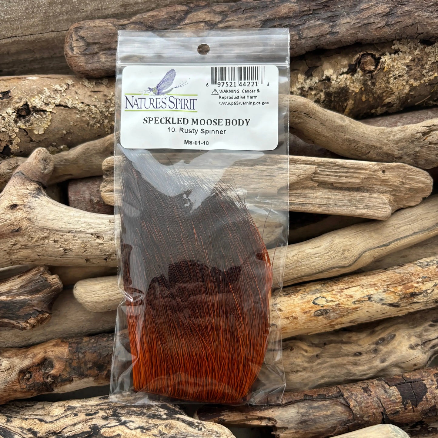 Nature's Spirit Speckled Moose Body Hair 10 Rusty Spinner - Sprite Fishing