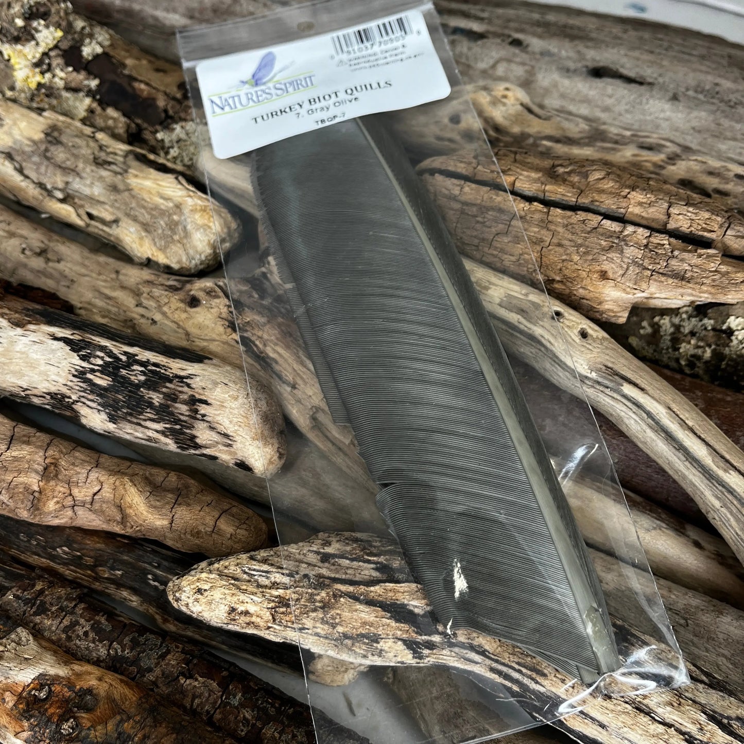 Nature's Spirit Turkey Biot Quills 07 Gray Olive Sprite Fishing