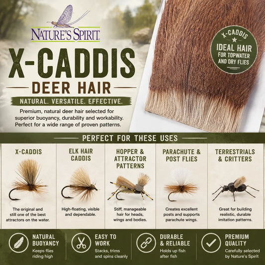 Nature's Spirit X-Caddis Deer Hair for Caddis Dry Patterns